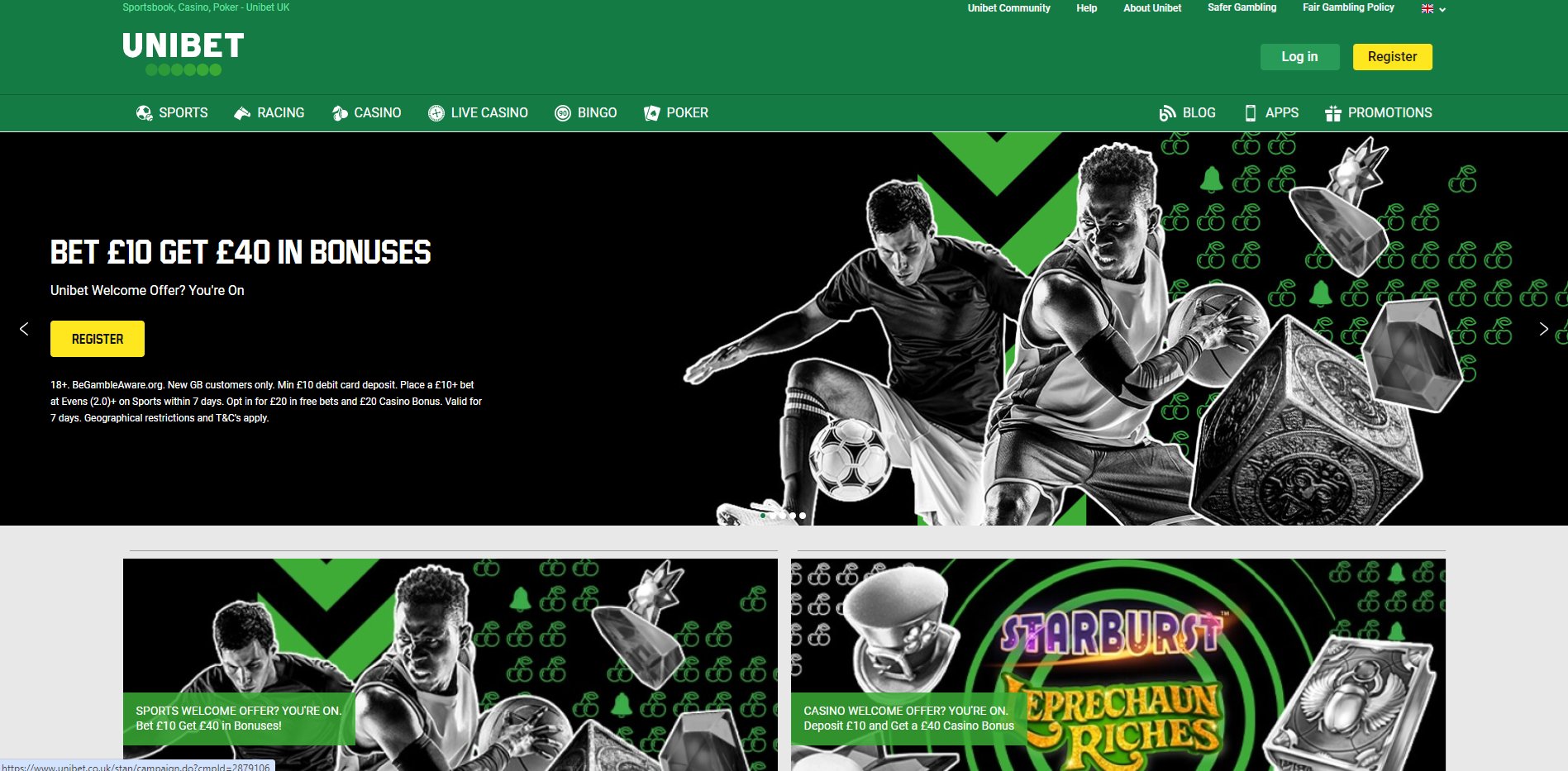 Unibet screenshot